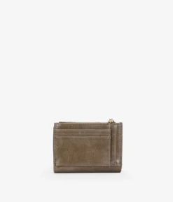 Femme Bosanova Portefeuilles | Petit portefeuille taupe avec fermeture éclair et bouton