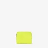 Femme Bosanova Porte-monnaie | Petit sac à main en cuir citron vert avec fleurs et fermeture éclair