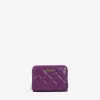 Femme Bosanova Porte-monnaie | Petit sac à main lilas avec surpiqûres et fermeture éclair
