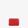 Femme Bosanova Porte-monnaie | Petit sac à main rouge avec surpiqûres et fermeture éclair