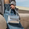 Bosanova Sacs À Bandoulière | Sac Minaudières | Petit sac argenté à rabat