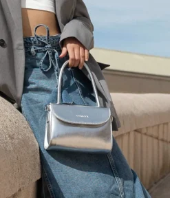 Bosanova Sacs À Bandoulière | Sac Minaudières | Petit sac argenté à rabat
