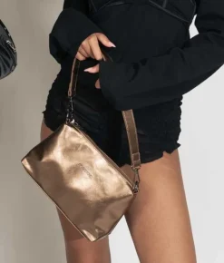 Bosanova Sacs À Bandoulière | Sacs Porté Épaule | Petit sac bandoulière bronze avec fermeture éclair