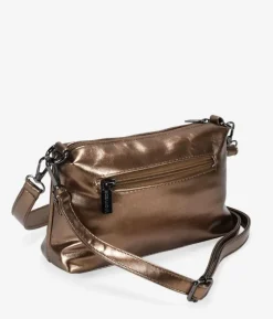 Bosanova Sacs À Bandoulière | Sacs Porté Épaule | Petit sac bandoulière bronze avec fermeture éclair