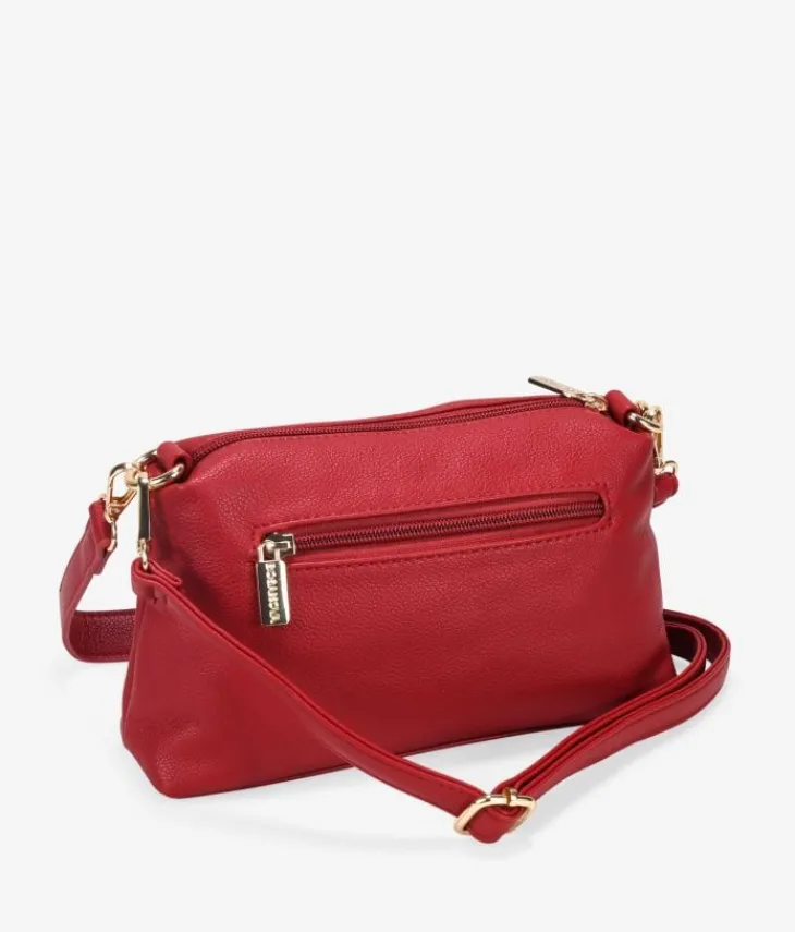 Bosanova Sacs À Bandoulière | Sacs Porté Épaule | Petit sac bandoulière rouge avec fermeture éclair