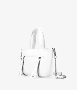 Bosanova Petits Sacs | Sacs À Bandoulière | Petit sac blanc avec fermetures éclair