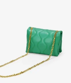 Bosanova Sacs À Bandoulière | Sac Minaudières | Petit sac vert avec chaîne
