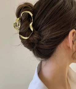 Femme Bosanova Accessoires Pour Cheveux | Pince à cheveux ovale dorée