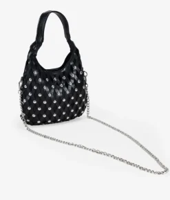 Bosanova Sacs À Bandoulière | Sac Minaudières | Pochette cloutée noire