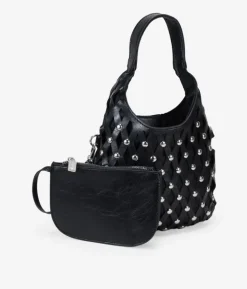 Bosanova Sacs À Bandoulière | Sac Minaudières | Pochette cloutée noire