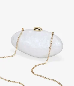 Bosanova Petits Sacs | Sac Minaudières | Pochette en perles blanches nacrées