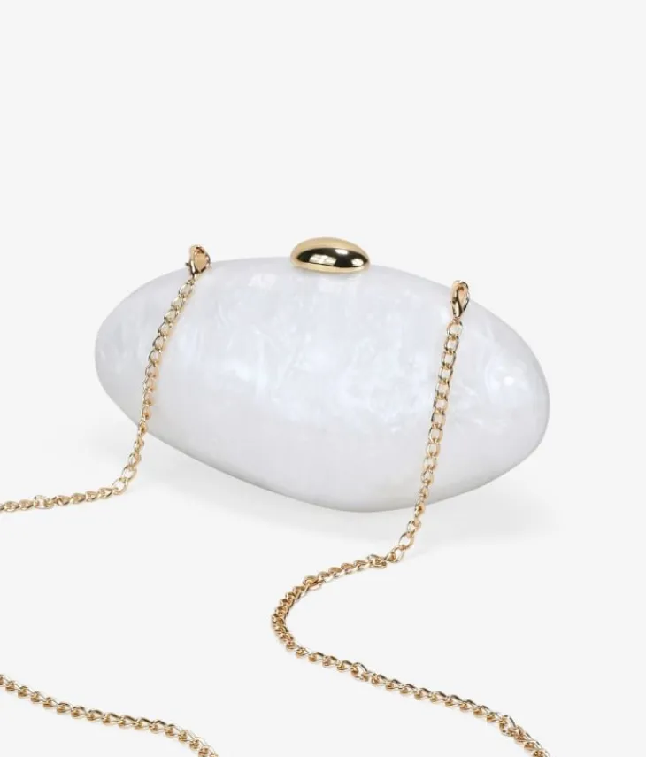 Bosanova Petits Sacs | Sac Minaudières | Pochette en perles blanches nacrées
