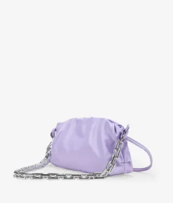 Bosanova Sacs Porté Épaule | Petits Sacs | Pochette lilas avec chaîne