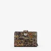 Femme Bosanova Portefeuilles | Porte-cartes automatique en cuir avec fleurs dorées