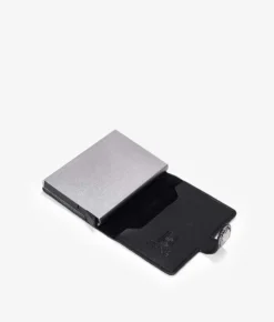 Femme Bosanova Portefeuilles | Porte-cartes automatique en cuir gris embossé