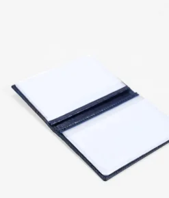 Femme Bosanova Portefeuilles | Porte-cartes en cuir bleu avec gravure