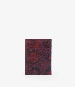 Femme Bosanova Portefeuilles | Porte-cartes en cuir bordeaux avec gravure