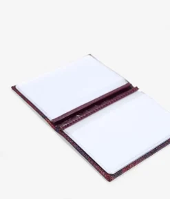 Femme Bosanova Portefeuilles | Porte-cartes en cuir bordeaux avec gravure