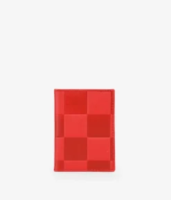 Femme Bosanova Portefeuilles | Porte-cartes en cuir rouge avec gravure