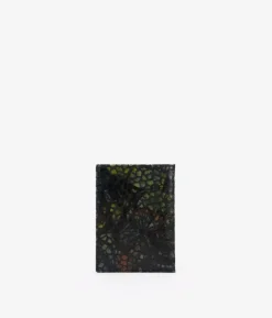 Femme Bosanova Portefeuilles | Porte-cartes en cuir vert avec imprimé