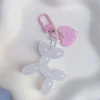 Bosanova Charms | Porte-clés chien blanc avec coeurs