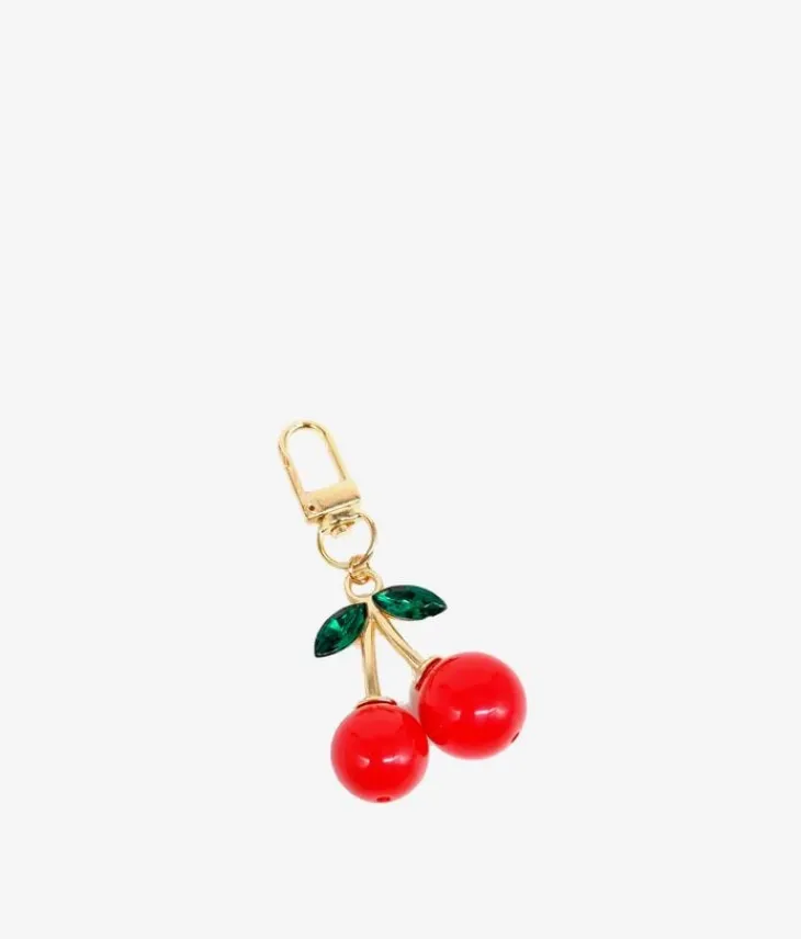 Bosanova Charms | Porte-clés métal cerise rouge