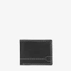 Homme Bosanova Porte-monnaie Homme | Portefeuilles | Portefeuille américain en cuir noir avec coutures et porte-monnaie