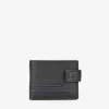 Homme Bosanova Portefeuilles | Porte-monnaie Homme | Portefeuille américain en cuir noir avec rabat et porte-monnaie
