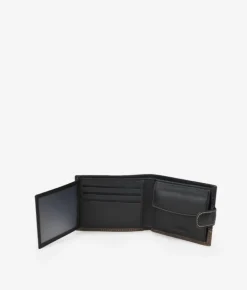 Homme Bosanova Portefeuilles | Portefeuille américain en cuir noir