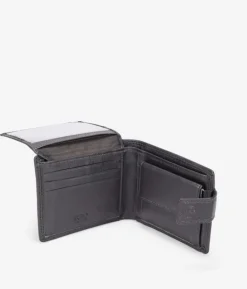 Homme Bosanova Porte-monnaie Homme | Portefeuilles | Portefeuille américain en cuir marron avec rabat et porte-monnaie