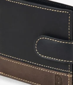 Homme Bosanova Portefeuilles | Portefeuille américain en cuir noir