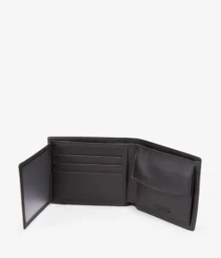 Homme Bosanova Portefeuilles | Portefeuille américain en cuir marron avec porte-monnaie