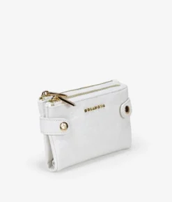 Femme Bosanova Portefeuilles | Portefeuille blanc souple avec double fermeture éclair