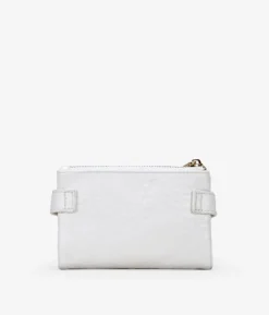 Femme Bosanova Portefeuilles | Portefeuille blanc souple avec double fermeture éclair