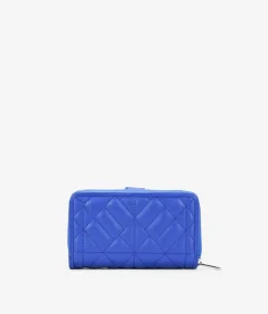 Femme Bosanova Portefeuilles | Portefeuille bleu moyen avec fermeture éclair et bouton