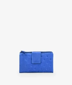 Femme Bosanova Portefeuilles | Portefeuille en cuir bleu moyen