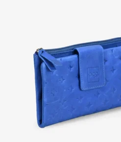 Femme Bosanova Portefeuilles | Portefeuille en cuir bleu moyen