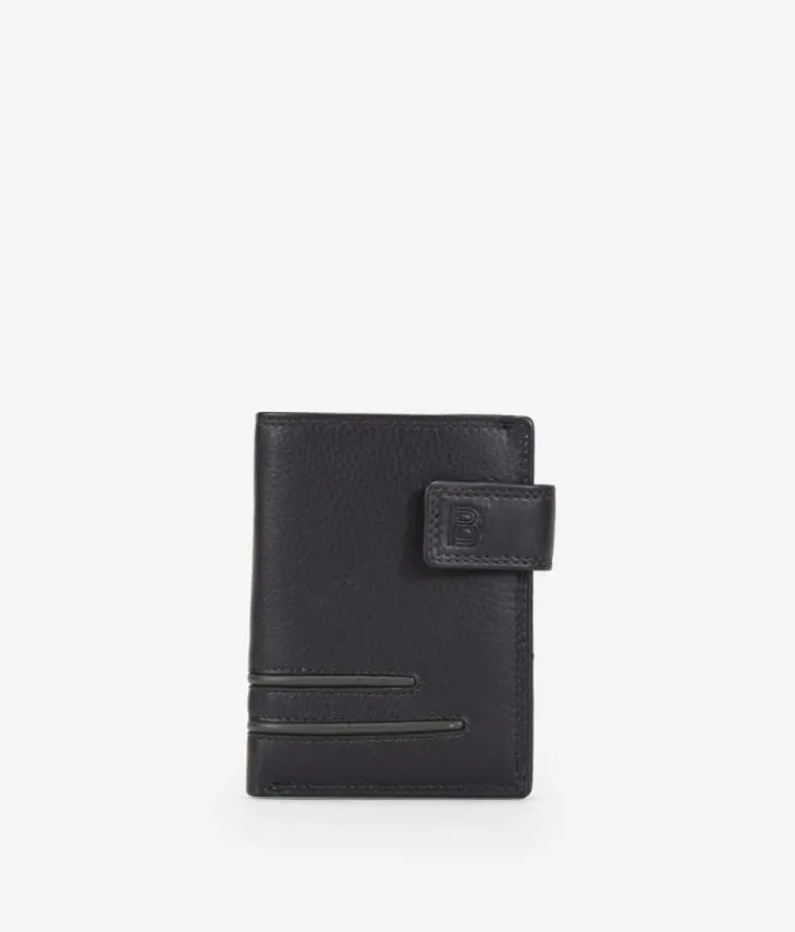 Homme Bosanova Portefeuilles | Portefeuille en cuir marron à rabat