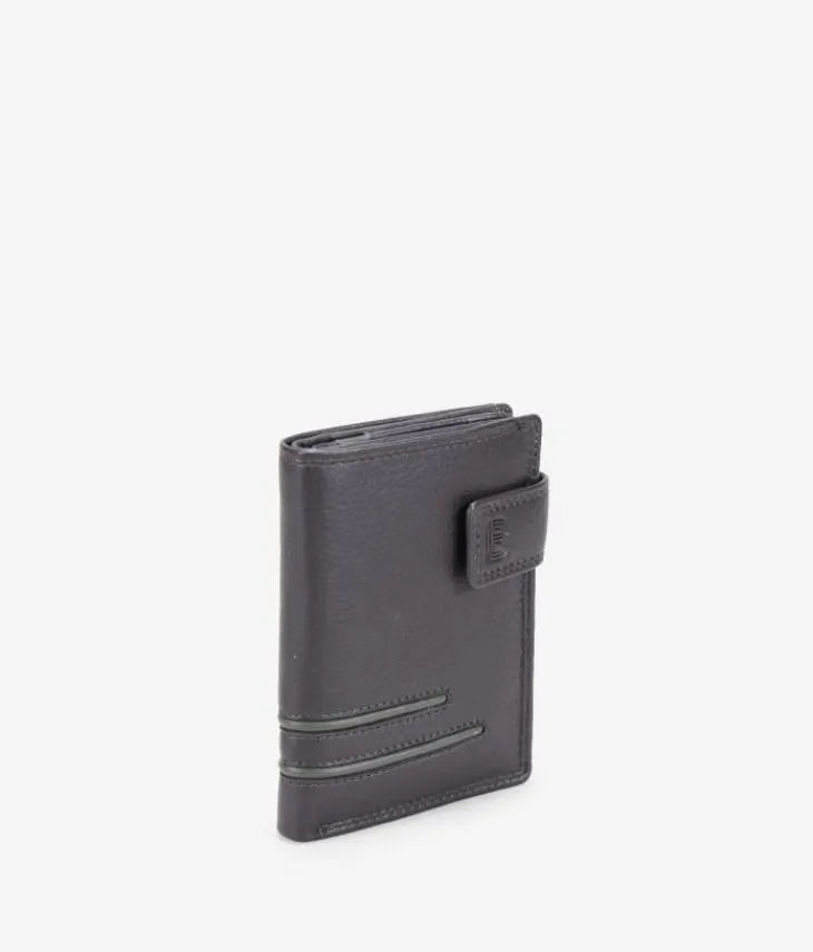 Homme Bosanova Portefeuilles | Portefeuille en cuir marron à rabat