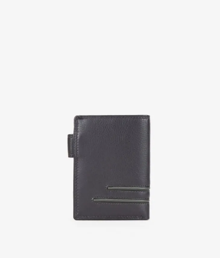 Homme Bosanova Portefeuilles | Portefeuille en cuir marron à rabat