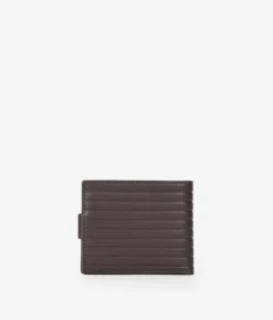 Homme Bosanova Portefeuilles | Portefeuille en cuir marron avec poche à monnaie et rabat