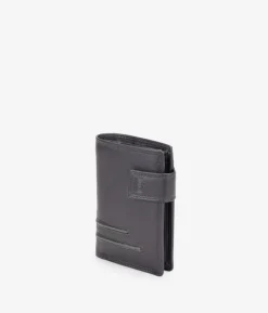 Homme Bosanova Porte-monnaie Homme | Portefeuilles | Portefeuille en cuir marron avec rabat et porte-monnaie