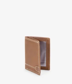 Homme Bosanova Portefeuilles | Portefeuille en cuir marron sans bourse