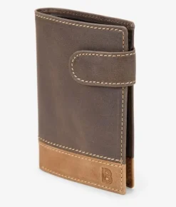 Homme Bosanova Portefeuilles | Portefeuille en cuir marron à rabat