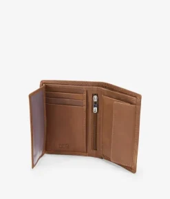 Homme Bosanova Porte-monnaie Homme | Portefeuilles | Portefeuille en cuir marron avec coutures et porte-monnaie