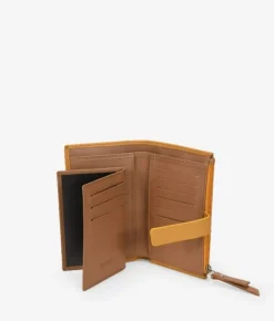 Femme Bosanova Portefeuilles | Portefeuille en cuir moutarde