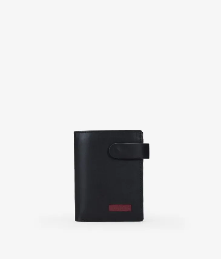Homme Bosanova Portefeuilles | Portefeuille en cuir noir avec porte-monnaie