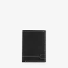 Homme Bosanova Porte-monnaie Homme | Portefeuilles | Portefeuille en cuir noir avec coutures et porte-monnaie