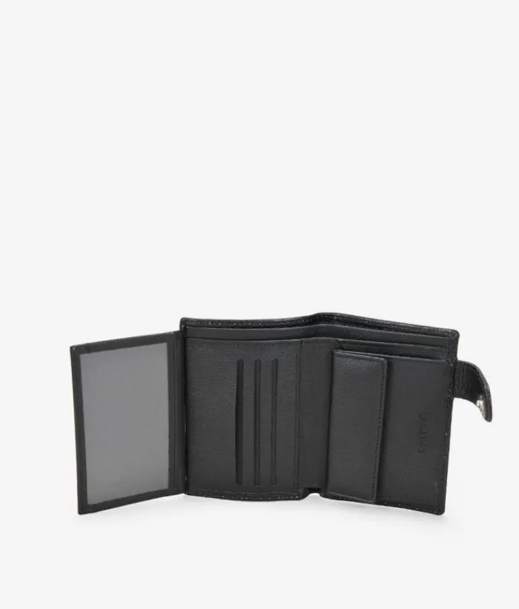 Homme Bosanova Porte-monnaie Homme | Portefeuilles | Portefeuille en cuir noir avec sac à main