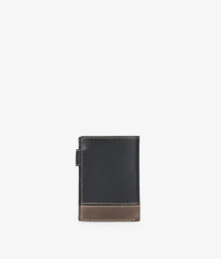 Homme Bosanova Portefeuilles | Portefeuille en cuir noir à rabat